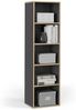 Bücherregal Tetrix Anthrazit 40 x 140 cm mit 5 Fächern Vicco Bild 5