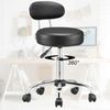 CASARIA® Rollhocker mit Lehne, höhenverstellbar, 2er-Set, schwarz Bild 5