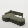 Ecksofa Schlafsofa Sofa VENEDIG Stoff Arena Dunkelgrün Ottomane Links Bild 4