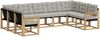 vidaXL Outdoor-Sofagarnitur mit Kissen 9 pcs Weiß und Hellgrau 3389853 Bild 2