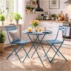 HTI-Living Gartenstuhl Gartenstuhl 2er-Set Basil Metall Blau (Set, 2 St) Bild 3