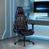 vidaXL Gaming-Stuhl mit Massage & Fußstütze Schwarz & Blau Kunstleder 345522 Bild 2
