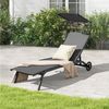 COSTWAY Gartenliege Sonnenliege, 6-fach verstellbar, mit Rädern & Dach Bild 5