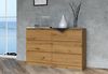 Home Collective Kommode Highboard Sideboard für Flur Schlafzimmer Wohnzimmer (Perfekt für Wohnzimmer, Schlafzimmer oder Esszimmer), mit 6 Schubladen, Breite 120 cm Höhe 75, Artisan Bild 2