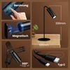 EMKE LED Tischlampe kabellos, 6-in-1 Wiederaufladbare Tischlampen, dimmbar, mit Touch LED, schwarz, Tischlampe Outdoor, 3 Farbmodi, 360° einstellbare magnetische Wandleuchte, USB-C, Schwarz Bild 3