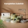 EMKE LED Tischlampe kabellos, 6-in-1 Wiederaufladbare Tischlampen, dimmbar, mit Touch LED, schwarz, Tischlampe Outdoor, 3 Farbmodi, 360° einstellbare magnetische Wandleuchte, USB-C, Schwarz Bild 5