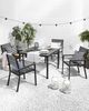 Gartenstuhl 4er Set PRATO Grau Bild 3