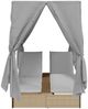 vidaXL Doppelte Sonnenliege Grau 205 x 129 x 200 cm Poly-Rattan 3376130 Bild 5