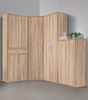 mokebo® Mehrzweckschrank 60 cm Breite mit Einlegeböden 'Der Schlanke', schmaler Schrank in Braun aus Holz, grifflose Öffnung, funktionaler Aktenschrank | Sonoma Eiche Bild 4