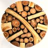 Beistelltisch Teakholz Couchtisch Dreibeintisch rund Baumscheibentisch Bild 5
