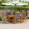 vidaXL 7-tlg. Garten-Essgruppe Stoff und Massivholz Anthrazit 3281737 Bild 1