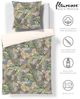Fleuresse Interlook Jersey Bettwäsche 155x220 Wende Blätter braun creme grün 074517-5 Bild 4