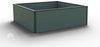 GFP HALFSIZE Aluminium Hochbeet - Platzsparendes & Stabiles Gartenbeet in Anthrazit - 119 x 119 x 39 cm - Ideales halbhohes Modell für Familien-Gartenspaß Bild 2