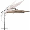 Ampelschirm Zaniza - Aluminium Anthrazit, Polyester-Stoff Taupe, Ø 300 cm Bild 3