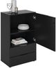 Kommode Sideboard Highboard 2 Schubladen 1 Tür DARK 5 Schwarz Bild 3