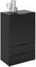 Kommode Sideboard Highboard 2 Schubladen 1 Tür DARK 5 Schwarz Bild 1