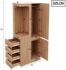 Merax Kleiderschrank 70 x 40 x 170 cm (für Schlafzimmer, Wohnzimmer oder Büro, 1-St, platzsparend & vielseitig) Schrank Kleiderschrank mit 4 Schubladen, offenem Stauraum & 2 Türen Bild 4