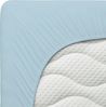 Schlafgut Spannbettlaken Premium, Gummizug: rundum, (1 Stück), Mako-Zwirn-Jersey, Blue Light, L 140x200cm - 160x220cm Bild 4