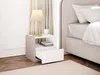 Vente-unique - NAPOLI Bedside table Holz, Platte SchokoladenbraunWeiß - B 39 cm x H 43 cm x L 46,4 cm Bild 2