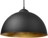 'Cetina' Hängeleuchte Schwarz und Gold Metall Halbkugel Industrie Look für Wohn- Schlaf- und Esszimmer Bild 5