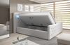 Ascona Boxspringbett mit LED-Beleuchtung, Bunt-LED, 180 x 200 cm, Matratze H2, Weiß Bild 2