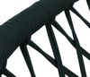 2er-Set Gartenstuhl HWC-Q38, Gartensessel Armlehne, Aluminium Seilgeflecht Rope ~ Gestell hellgrau, Polster grün Bild 5