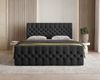 MOEBLO Boxbett Bett 12 (Luxusbett im Chesterfield-Design, 180x200 cm, Velours-Bezug, Hoher Schlafkomfort, modernes Velours-Design mit Steppung Polsterbett Kontinentalbett, dekorativem Kopfteil, aus Samt, inklusive Topper und Bettkasten), (BxHxT):144/16... Bild 2