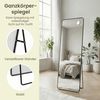 SONGMICS Ganzkörperspiegel mit Vergrößerungsspiegel, Sicherheitsglas, rechteckig, 150 x 40 cm, schwarz Bild 4