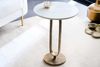 Eleganter Beistelltisch GRACE 45x60cm Marmor weiss Metall gold-antik Bild 4