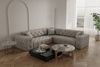 Ecksofa Designersofa CHANTAL in Stoff Opera Velvet Cream Seite Universal Bild 2