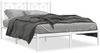 vidaXL Bettgestell mit Kopfteil Metall Weiß 140x200 cm 376178 Bild 2
