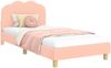 vidaXL Kinderbettgestell mit Kopfteil Rosa 80 x 200 cm Bouclé 42010971 Bild 2