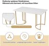BlingBin Esstisch moderner Küchentisch für Esszimmer Wohnzimmer (1-St, 140 x 80cm), Gestell aus Metall, Marmormuster Küchentisch Bild 2