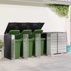 vidaXL Wagenmüllbehälter für 5 Behälter Stahl Anthrazit 3394781 Bild 4