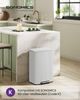 SONGMICS Mülleimer Abfalleimer für Küche , Mülleimer aus Stahl, Softclose, 50 Liter Bild 2
