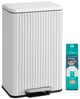 SONGMICS Mülleimer Abfalleimer für Küche , Mülleimer aus Stahl, Softclose, 50 Liter Bild 1