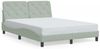 vidaXL Bettgestell ohne Matratze Hellgrau 140x200 cm Samt 3207923 Bild 2