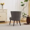 Loungesessel Grau Echtleder Top-Grain Mit 45° Steppung Massivholz Kautschukholz 150 kg Tragkraft Bild 4