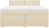 vidaXL Boxspringbett mit Matratze Creme 180x200 cm Stoff 3285965 Bild 4