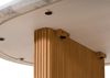 Esstisch oval Mango 180 x 90 x 76 natur lackiert / Marmor weiß BARCELONA #537 Bild 5