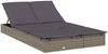 vidaXL Sonnenliege für 2 Personen mit Auflage Grau Poly Rattan 319646 Bild 2