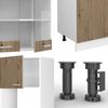 Küchenzeile R-Line Artisan Eiche/Weiß 300 cm mit Hochschrank, AP Anthrazit Vicco Bild 5