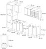 Küchenzeile R-Line Artisan Eiche/Weiß 300 cm mit Hochschrank, AP Anthrazit Vicco Bild 3