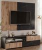 TV-Lowboard Starlet in schwarz, Vicking Eiche und Marmor schwarz 60x122 cm Bild 2
