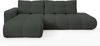 AX LIVING Ecksofa mit Schlaffunktion Hosio 288 cm in modernem Dunkelgrau Links Bild 2