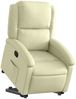 vidaXL Massagesessel mit Aufstehhilfe Creme Echtleder 3204268 Bild 3