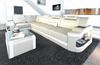 Mini Leder Ecksofa Padua L-Form - Kunstleder - Beige-Weiß - Links Bild 3