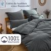 Blumtal Bettwäsche Bettwäsche aus 100% Baumwolle mit Kissenbezug, Oeko-TEX zertifizierte Bettwäsche in Leinen Optik Bild 3