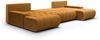 Wohnlandschaft Sofa mit Schlaffunktion VOGAR Stoff Poso Honiggelb Bild 2