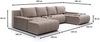 Wohnlandschaft Sofa mit Schlaffunktion VOGAR Stoff Poso Honiggelb Bild 4